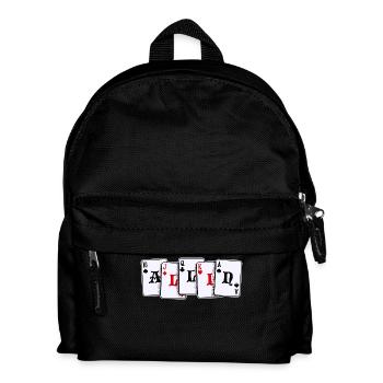Poker Casino Card Game Gambling Poker Lottery - Kids' Backpack - black - Front