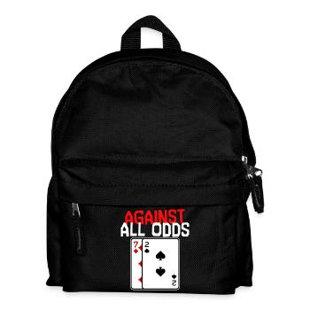 Poker Gambling Statement Casino Card Game Poker - Kids' Backpack - black - Front