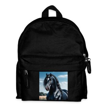 L’élégance du cheval - Sac à dos Enfant - noir - Devant