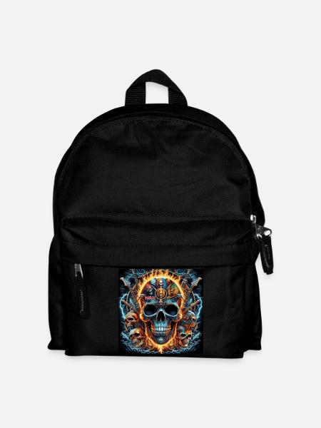 Heavy Metal Schädel - Kinder Rucksack - Schwarz