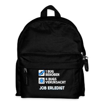 Developer Coden Skripting Bugs Debug Bugfixing - Kids' Backpack - black - Front
