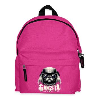Pekingese Gangsta Gangster Löwenhund Hund Geschenk - Kinder Rucksack - Fuchsia - Vorne
