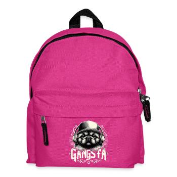 Pekingese Gangsta Gangster Löwenhund Hund Geschenk - Kinder Rucksack - Fuchsia - Vorne