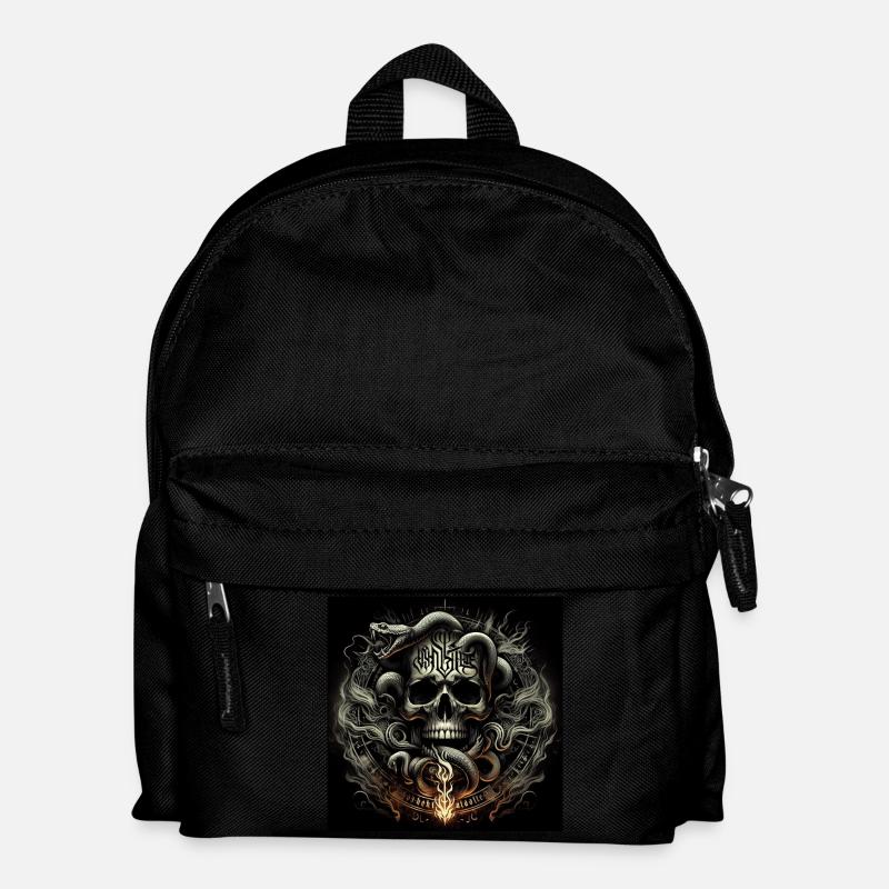 Totenkopf und Schlangen - Kinder Rucksack - Schwarz
