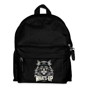 Maine Coon Cat Cool What's Up Gift - Kids' Backpack - black - Front