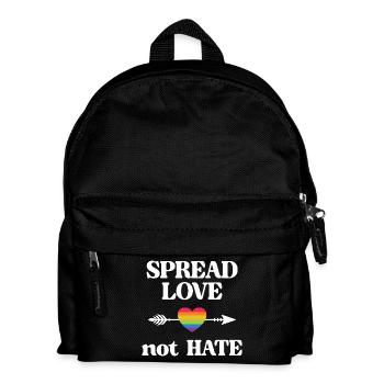 LGBT Pride Month - Spread Love Not Hate - Kids' Backpack - black - Front