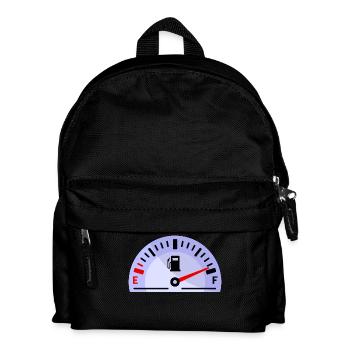 Tankstelle Tanken Elektrische Energie Antrieb - Kinder Rucksack - Schwarz - Vorne