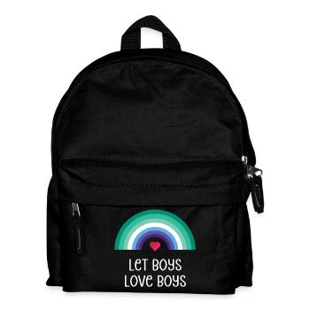 Mois de la fierté LGBT - Let Boys Love Boys - Sac à dos Enfant - noir - Devant
