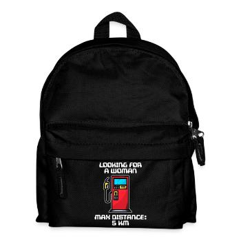 Elektrische Energie Statement Tanken Zapfsäule - Kinder Rucksack - Schwarz - Vorne