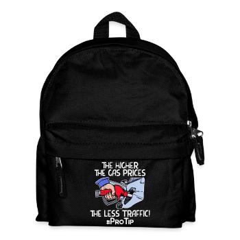 Zapfsäule Strom Statement Tanken Benzin Energie - Kinder Rucksack - Schwarz - Vorne