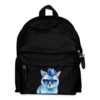Punkrock Katze mit Sonnenbrille Geschenkidee - Kinder Rucksack - Schwarz - Vorne