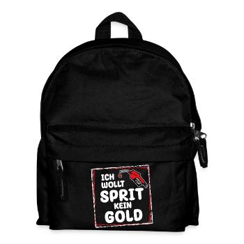 Gasoline Diesel Fuel Pump Refueling Gas Station Energy - Kids' Backpack - black - Front