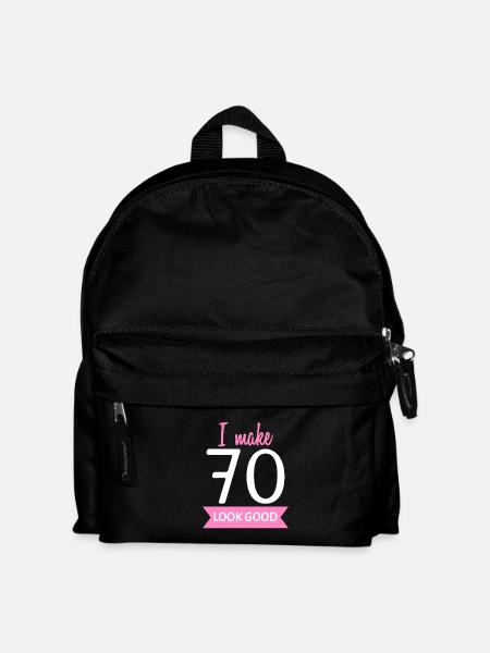 70 Jahre Oma Spruch - Kinder Rucksack - Schwarz
