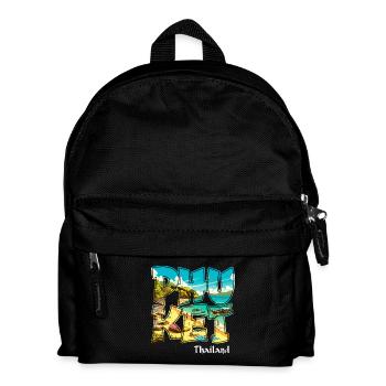 Phuket Thailand Strand Urlaub Design - Kinder Rucksack - Schwarz - Vorne