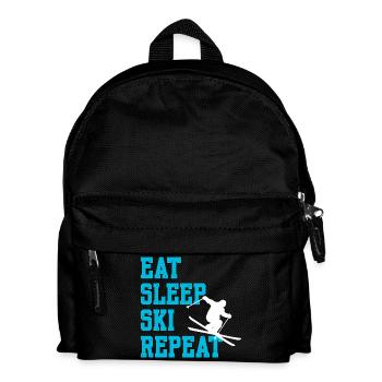 Schifahren Statement Schispringen Wintersport Kalt - Kinder Rucksack - Schwarz - Vorne