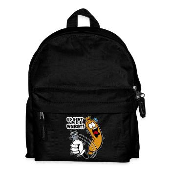 Es geht um die Wurst - Kinder Rucksack - Schwarz - Vorne