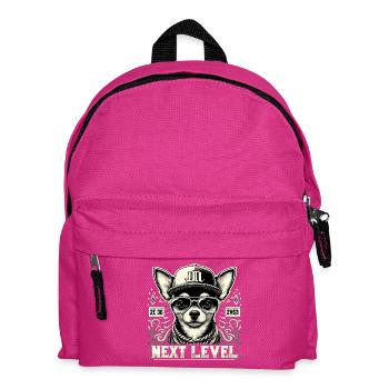 Chihuahua Next Level Hip Hop Hund Geschenk - Kinder Rucksack - Fuchsia - Vorne
