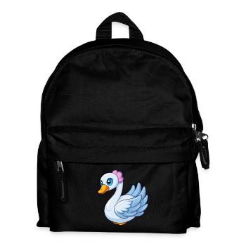 Cygne Mascotte mignonne Personnage de dessin animé Kawaii - Sac à dos Enfant - noir - Devant