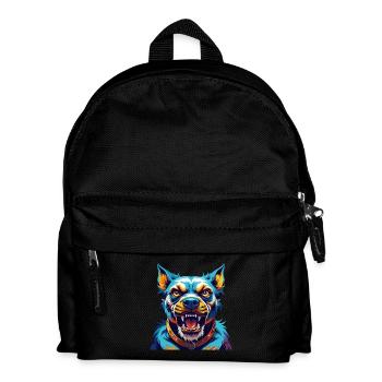 Cordoue Chien de combat Race Coloré Dessin animé Kawaii - Sac à dos Enfant - noir - Devant