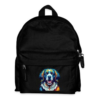 Great Pyrenees Dog Breed Colorful Cartoon Kawaii - Kids' Backpack - black - Front
