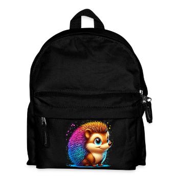 Igel - Kinder Rucksack - Schwarz - Vorne