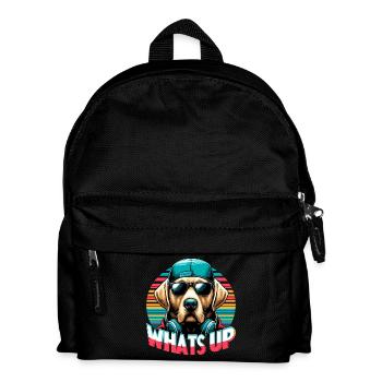 Dudley Labrador What's Up Cool Dog Gift - Kids' Backpack - black - Front
