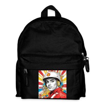Portrait moderne de sauveteur audacieux - Sac à dos Enfant - noir - Devant