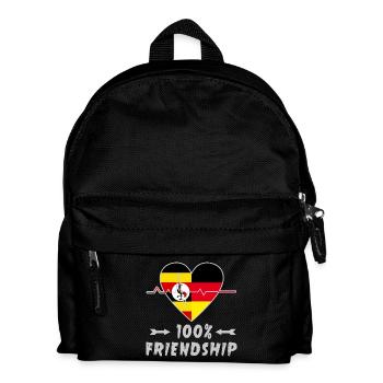 Uganda and Germany 100% friendship - Kids' Backpack - black - Front