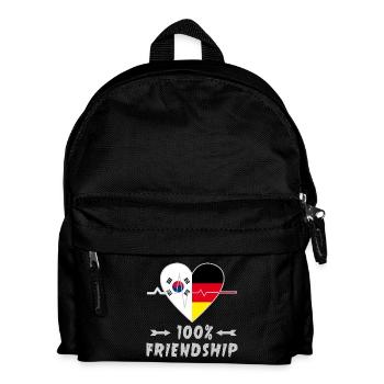 South Korea and Germany 100% friendship - Kids' Backpack - black - Front