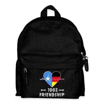 Somalia und Deutschland 100% Freundschaft - Kinder Rucksack - Schwarz - Vorne