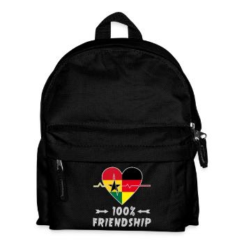 Ghana and Germany 100% friendship - Kids' Backpack - black - Front