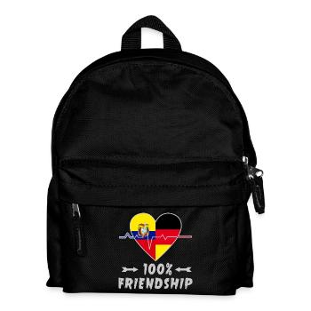 Ecuador und Deutschland 100% Freundschaft - Kinder Rucksack - Schwarz - Vorne
