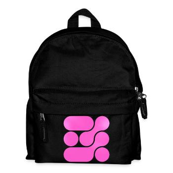 OCHOOO - Hard PInk - Kinder Rucksack - Schwarz - Vorne