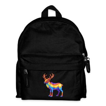 Karibu Bunte Kawaii Cartoon Figur Clipart - Kinder Rucksack - Schwarz - Vorne