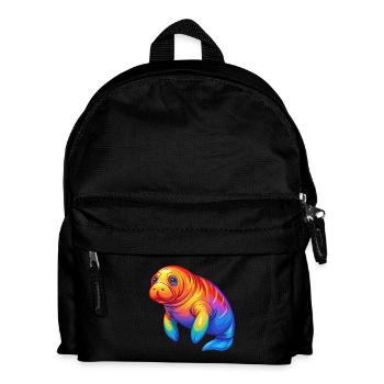 Seekuh Bunt Kawaii Cartoon Meerestier - Kinder Rucksack - Schwarz - Vorne