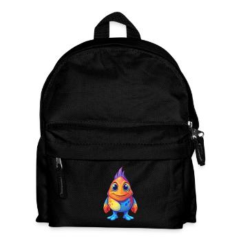 Sea Squirt Colorful Kawaii Cartoon Sea Animal - Kids' Backpack - black - Front