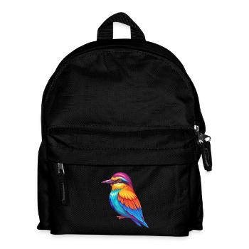 Bee Eater Colorful Kawaii Cartoon Character Bird - Kids' Backpack - black - Front