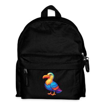 Albatross Bunte Kawaii Cartoon Figur Vogel - Kinder Rucksack - Schwarz - Vorne