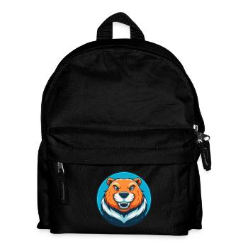 Biber süße Kawaii Cartoon Clipart Tier Haustier Logo - Kinder Rucksack - Schwarz - Vorne