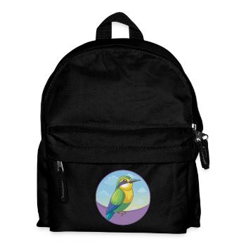 Bee Eater Cute Kawaii Cartoon Clipart Animal Pet - Kids' Backpack - black - Front