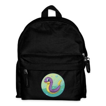 Aal Niedlich Kawaii Cartoon Clipart Tier Haustier - Kinder Rucksack - Schwarz - Vorne