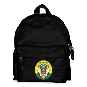 Baboon Cute Kawaii Cartoon Clipart Pet Animal - Kids' Backpack - black - Front