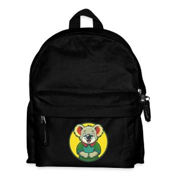 Koala Niedliche Kawaii Cartoon Clipart Haustier Tier - Kinder Rucksack - Schwarz - Vorne