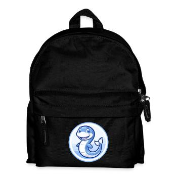 Aal Blau Niedlich Kawaii Cartoon Figur Clipart Haustier - Kinder Rucksack - Schwarz - Vorne