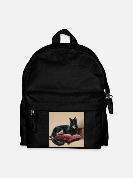 black Pillow cat - Kids' Backpack - black