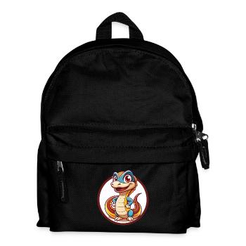 Basilic drôle Kawaii dessin animé Clipart Animal animal de compagnie - Sac à dos Enfant - noir - Devant