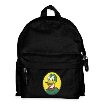 canard mignon kawaii dessin animé clipart animal de compagnie - Sac à dos Enfant - noir - Devant