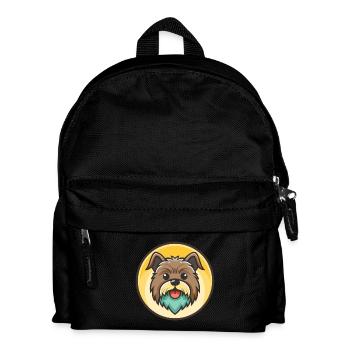 Affenpinscher Hunderasse Cartoon Kawaii Clipart Haustier - Kinder Rucksack - Schwarz - Vorne