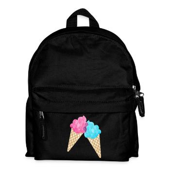Eis Paar Duo Sommer Eisdiele cool Sommer zwei Fan - Kinder Rucksack - Schwarz - Vorne