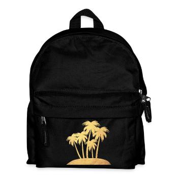 Palmen Insel Gold Urlaub Luxus Südsee urlaubsreif - Kinder Rucksack - Schwarz - Vorne